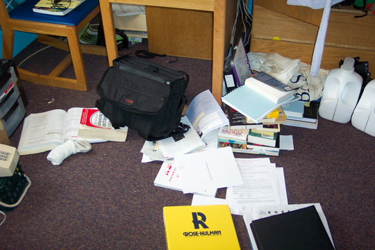 All the shit around my desk that must be cleaned.